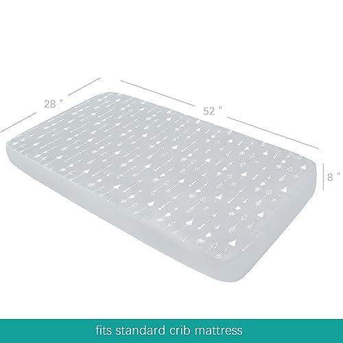 Crib Sheets Fitted, 2 Pack Crib Sheet Fits for Standard Crib Mattress, Toddler Sheets for Baby Boys & Girl