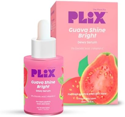 PLIX - THE PLANT FIX 3% Glycolic Acid Guava Serum For Glowing Skin & Gentle Exfoliation | Visibly Minimizes Dark Spots | For Women & Men, All Skin Types | 30 ml