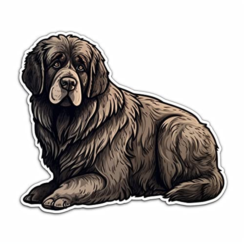 Image of Yoonek Graphics Newfoundland Dog Vinyl Decal Sticker for Car, Laptop, Tumbler, More. #009686-4 inch