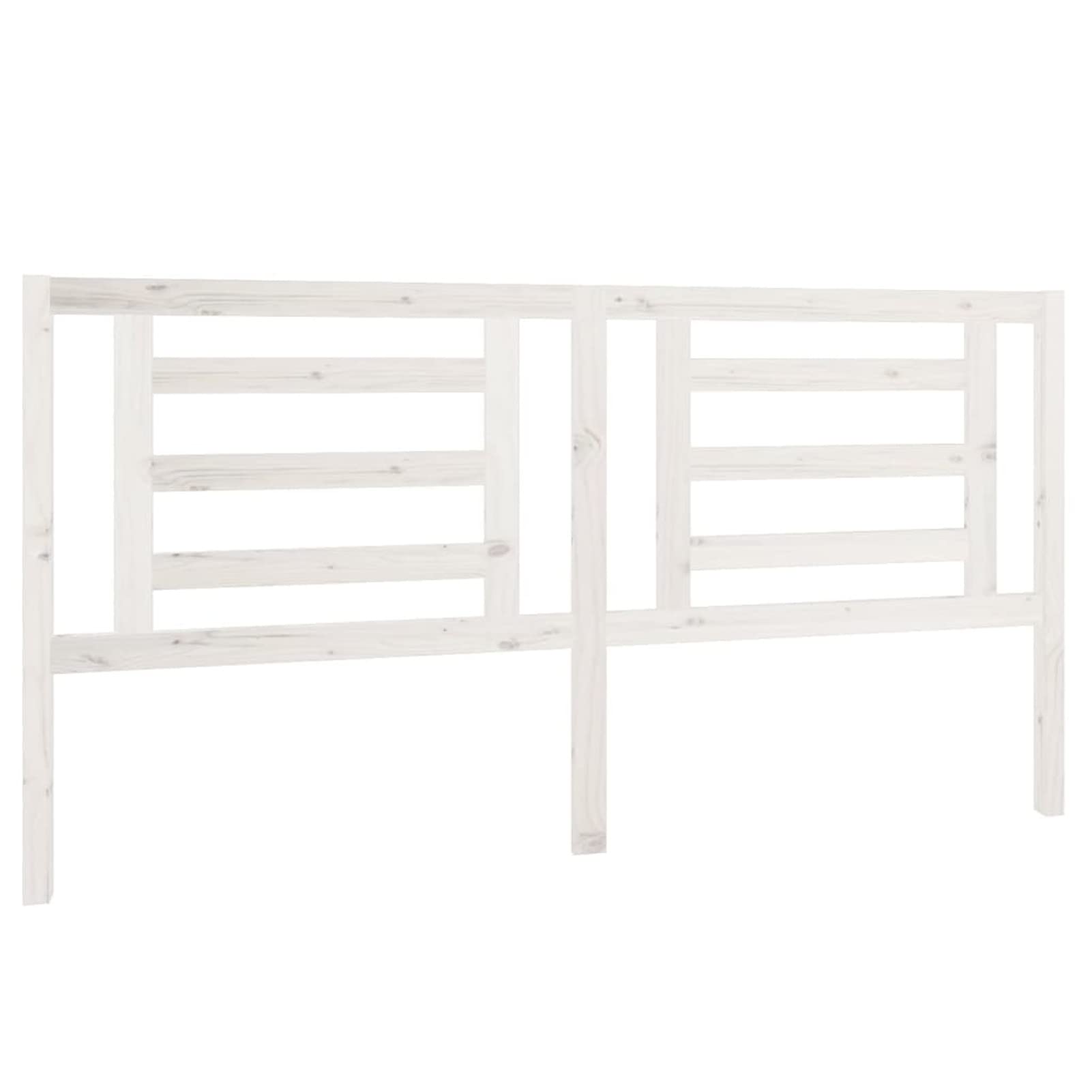 Cabecero de Cama, Cabezal De Cama, Cabezales Dormitorios Modernos, Cabecera para Cama, Madera Maciza de Pino Blanco 186x4x100 cm