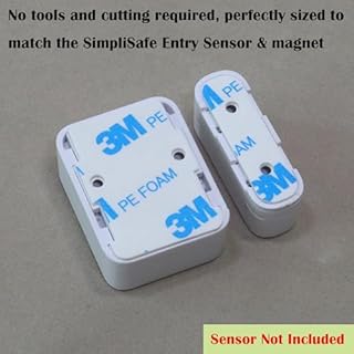 ONTEN Replacement Adhesive Tape Compatible with SimpliSafe Entry Sensor – 32 Pre-Cut Double-Sided Pads – Easy Install, Strong Hold for Sensors & Magnets – Pack of 16 Sensor Pads & 16 Magnet Pads