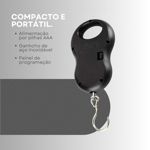 Balança Suspensa Digital de Gancho 50kg de Mão para Pesca e Caça - Precisão e Durabilidade Garantida