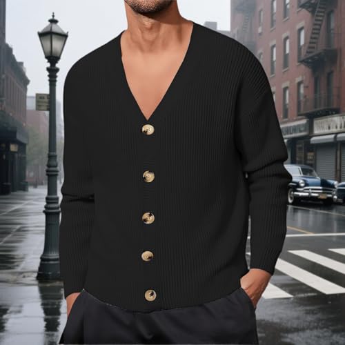 Cárdigan casual para hombre en punto grueso ideal para la oficina 3