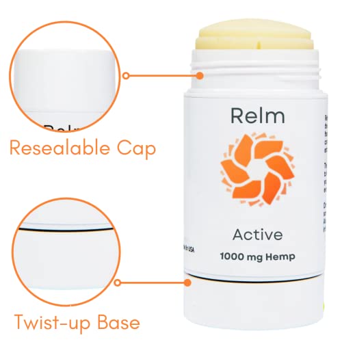 Hemp Cream for Muscles, Joints, Nerves and Skin - Fast-Acting Relief - Relm Active Hemp Stick, 1000mg 3oz - Image 5