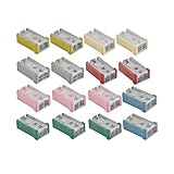 AICEL Car Fuse Assortment Kit, 16 PCS 32V Mini Slotted Automotive MCASE Shaped Cartridge Fuse, 15A 20A 25A 30A 40A 50A 60A Vehicle Replacement, Universal for Pickup, Truck, SUV