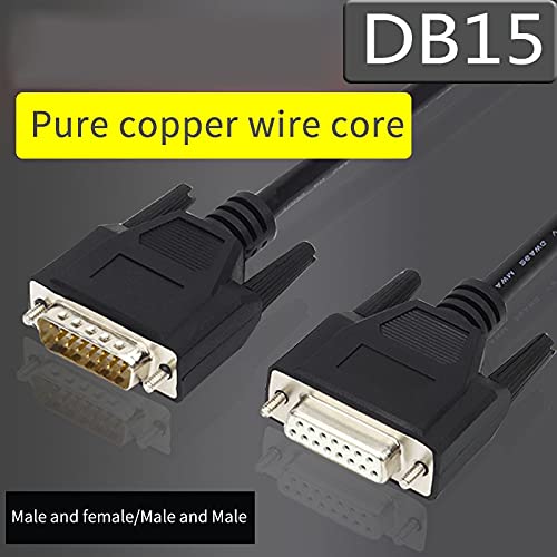 Davitu Wires & Cables - Industrial Grade DB15 Cable Male to Female Parallel Extension Cables 15pin 2 Rows Pinout 1m 5m 10m 30m - (Color: Beige, Length: 30m)
