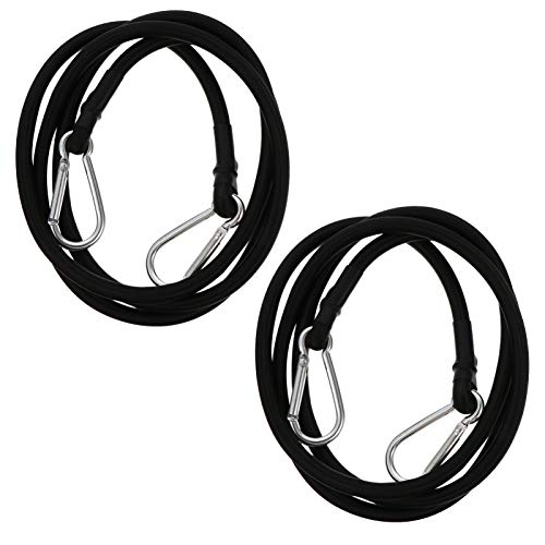 ULTECHNOVO 2Pcs Corda ElÃ¡stica Com Tiras de Gancho MosquetÃ£o para Escalar Corda ElÃ¡stica Forte Ca
