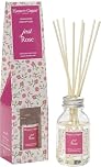 Hassett Green London - Just Rose Fragrance Oil Reed Diffuser 100ml - Long Lasting Home Indoor Fragrance with 8 Rattan Reeds
