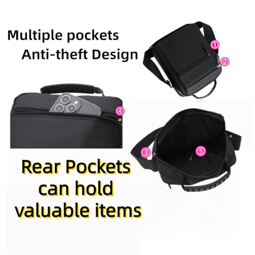 Small Messenger Bag for Men Women,Anti Theft Crossbody Shoulder Bag for Men Adjustable Strap Water Resistant3