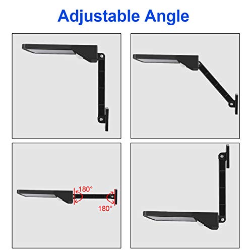 Aqonsie 2-Pack Remote Solar Lights Outdoor, 180° Adjustable 48 Led Solar Flood Light, Wireless Security Motion Sensor Lights with Remote, 3 Lighting Modes with Mounting Rod for Backyard Garage Garden
