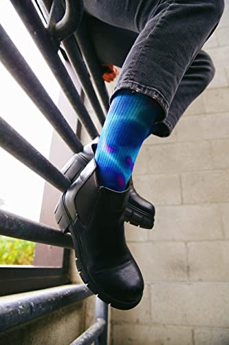 MERGE4 Daniel Jean-Baptiste Blue Water Color Crew Socks 5