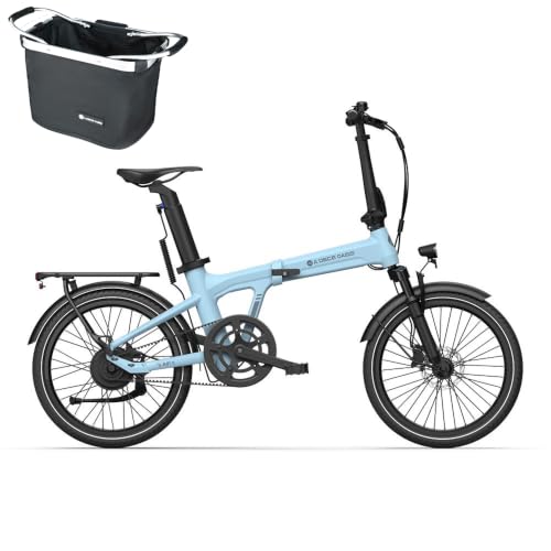 A Dece Oasis ADO E-Bike Air 20S E-Fahrrad Faltbar, klapprad Riemenantrieb,Citybike, 1 Gang, Hintermotor, 250W, 25KM/H,ebike Damen/Herren,StVZO (Blau)