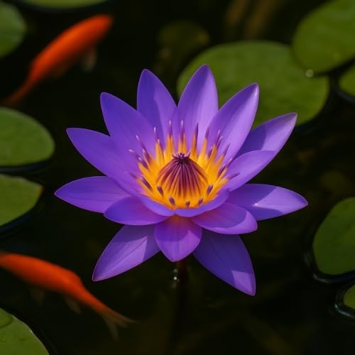 Blooming Water Lily Bulb for Terrace Garden -pack of 1 | Aquatic Plant, Easy to Grow, Pond Suitable, Natural Bloom, Garden Decor-picture-12