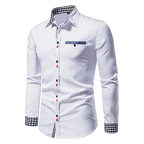 Daodan Camisa Hombre Manga Larga Talla Grande Fore, Camisas De Flores para Hombre Tallas Grandes Camisas De Y Camisas Estampadas para Hombre Tops