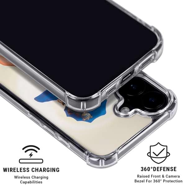 Skinit Clear Phone Case Compatible with iPhone 16 - Officially Licensed Betty Boop The Police Officer Design