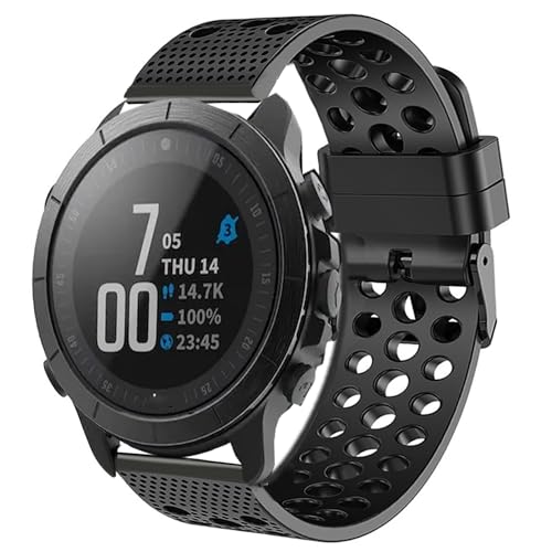Blueshaweu - Pulsera compatible para Wahoo ELEMNT Rival, transpirable deporte de silicona clásica correa de repuesto compatible con relojes inteligentes Wahoo ELEMNT Rival Smart Watch