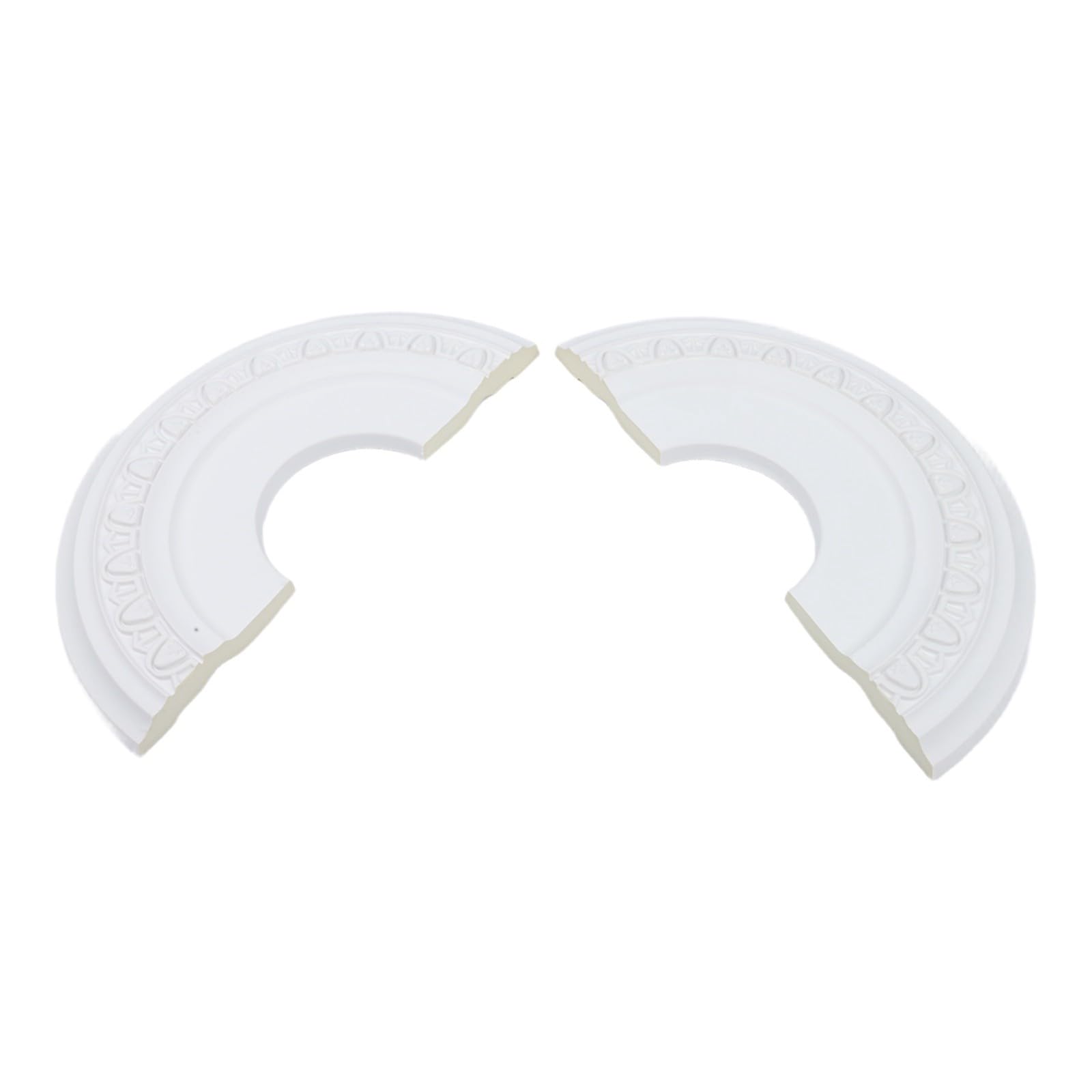 Medallón de techo de poliuretano blanco de 12 pulgadas, placa de techo desmontable para lámparas y ventiladores, decoración elegante con diámetro interior de 4 pulgadas, impermeable y resistente a