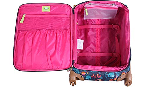 Lily Bloom Luggage Set 4 Piece Suitcase Collection With Spinner Wheels For Woman (Sloth To Me Navy) #TOP5