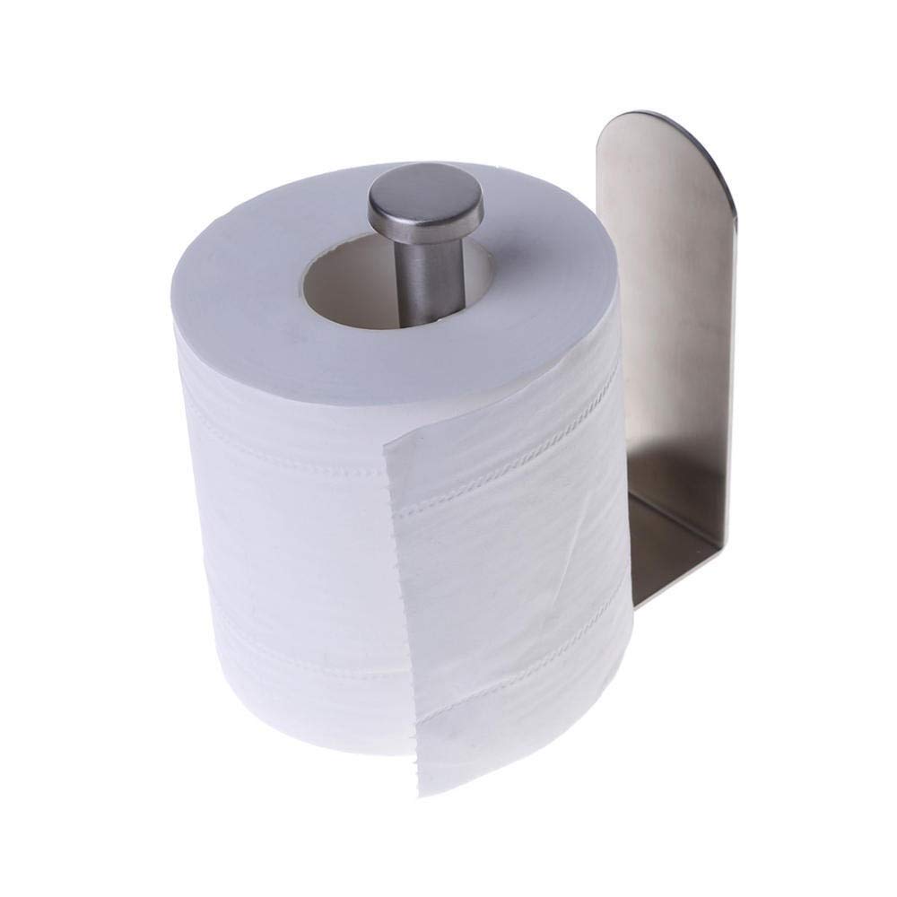 MRKU Portarrollos de Papel higiénico Adhesivo Vertical de Acero Inoxidable para Montaje en Pared, para baño, Cocina, Soporte para Rollos de Papel higiénico