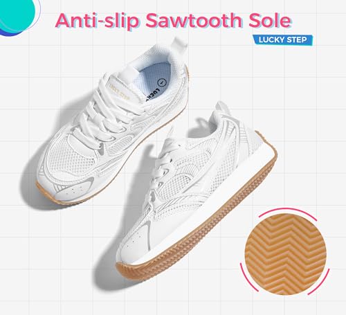 LUCKY STEP Kids Reteo Fashion Sneakers Girls Boys Breathable Mesh Tennis Casual Walking Shoes for Big&Little Kid and Toddler Athletic Trainers2