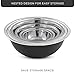 JoyJolt Stainless Steel Mixing Bowl Set - 6 Piece Nesting Bowls, 5qt to 0.5qt, Black, Perfect for Dough, Batter & Baking