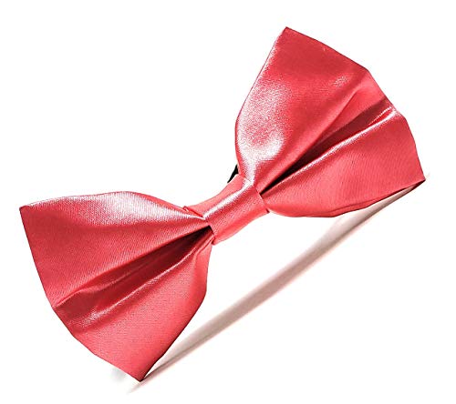 Image of JAGMOOLYA Products The Perfect Classic Satin Pre-Tied Bow Tie Formal Solid Tuxedo Bowtie Adjustable Length Many Colors and Styles Bow for Adults and Children