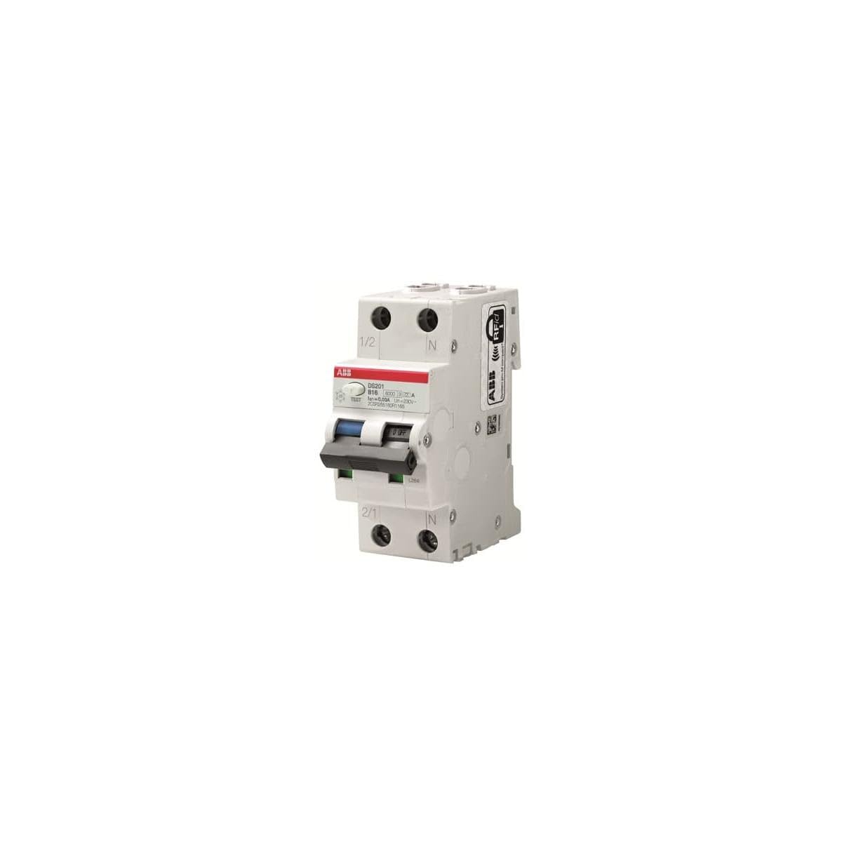 ABB FI/LS-Schalter 10kA,1p+N,B16,30mA DS201MA-B16/0,03