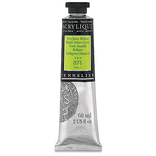 Sennelier Extra-Fine Artists' Acrylic, 60ml, Bright Yellow Green S1, 2.02 Fl Oz (Pack of 1)