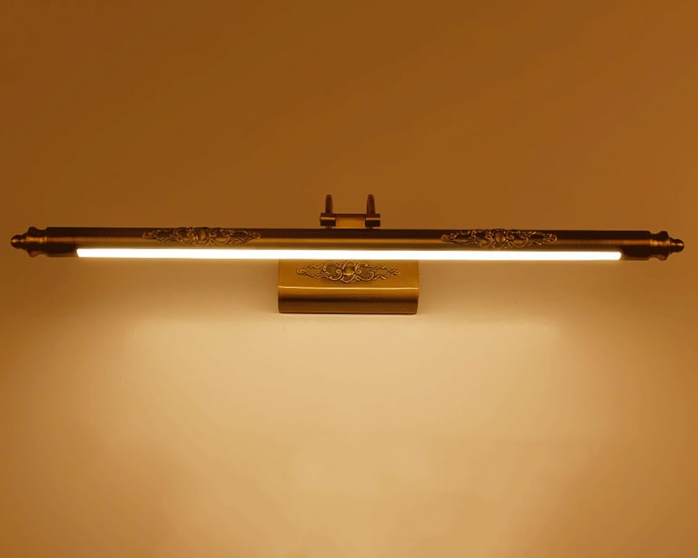 Generico Lampada da toeletta bagno 8/12/16W, lampade in bronzo, illuminazione parete retrò for di servizio, tavolo, specchio(8W,3000K warm light)