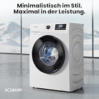 Bomann® Waschmaschine 8kg | max. 1400 U/min | 10 Jahre Motor-Garantie | robuster, leiser & langlebiger Invertermotor | 15 Waschprogramme | LED-Display | Washing Machine mit Dampffunktion | WA 7185.1 – Ansicht 7