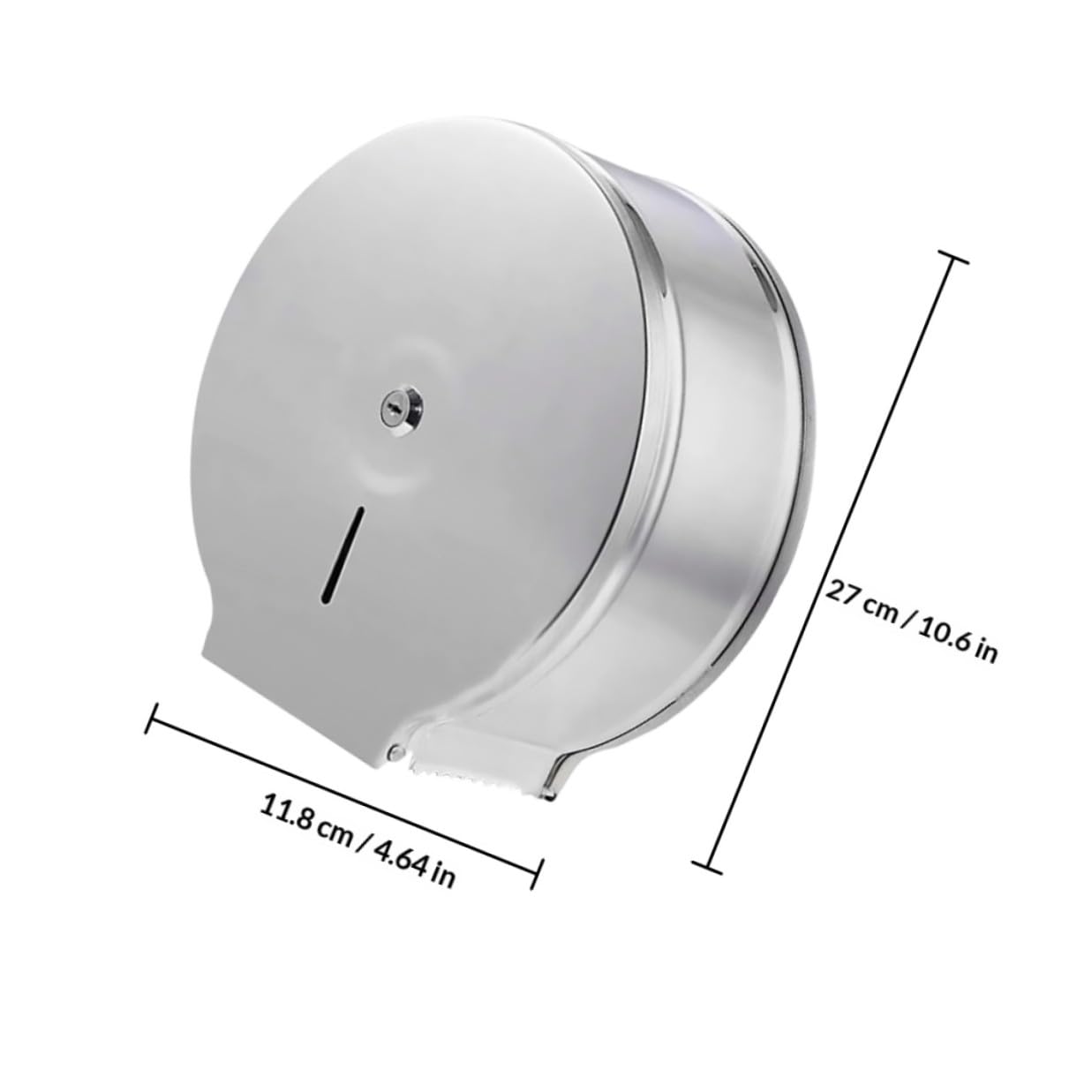 Portarotolo di Carta in Acciaio Inox da Parete, Supporto Porta Fazzoletti Rotondo Moderno, Mensola Portaoggetti Bagno Resistente e Antischizzi per Servizi Igienici e Hotel