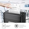 Bonsaii Distruggi Documenti 8 Fogli, Tritacarte per Casa e Ufficio, Livello di Sicurezza P-4, Taglio a Croce 5×14mm, Carte di Credito, Graffette, Protezione Surriscaldamento, Cestino 16L, C261-C