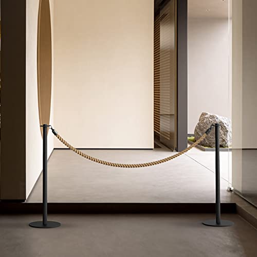 Potelet barrière file d'attente corde de chanvre pour gestion de foule - 6