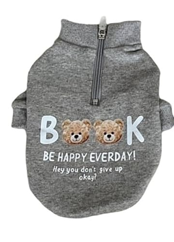 AttRex 犬服 パーカー ペット服 春秋冬 犬の服 小型犬 中型犬 ドッグウェア tシャツ 保温 防寒 暖かい 柔らかい わんこ服 猫服 人気 ファッション 脱毛保護 お散歩 お出かけ (L,グレー)