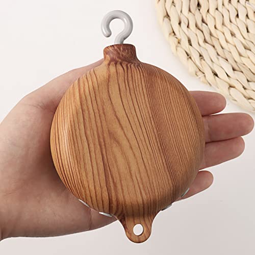 Image of Crib Mobile Musical Box - Imitation Wood - Crib Mobile Motor - Music Box with Rotating Hook - Baby Mobile Music Box Battery Operated Plays 35 Tunes Crib Toys Attachments
