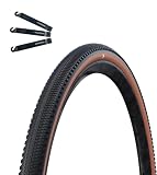 1 x Schwalbe G-One Comp Fahrradreifen Active K-Guard Green Compound E-25 Schwarz/Bronze 40-622 (28 x 1.50) inkl. maxxi4you Reifenheber