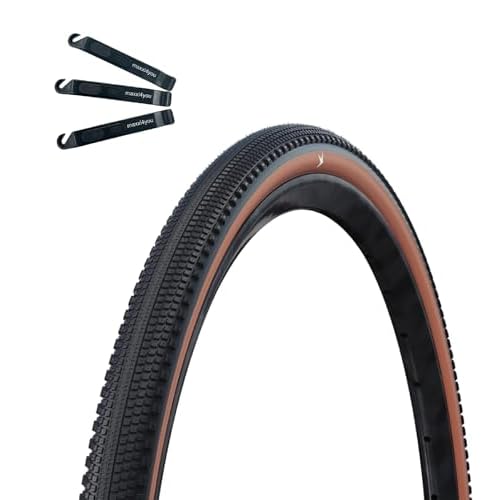 1 x Schwalbe G-One Comp Fahrradreifen Active K-Guard Green Compound E-25 Schwarz/Bronze 40-622 (28 x 1.50) inkl. maxxi4you Reifenheber