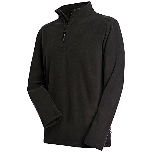 Polar Pro Micropolar 220 g/m2, Transpirable y tacto suave, con tratamiento antibolitas, Cuello alto, Bolsillos con cremallera, con cremallera 1/4 (L, Negro - Opal)