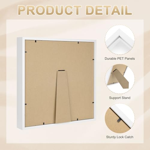 Cadre pour objets commémoratifs DIY M METERXITY 13x13 avec dos feutre blanc