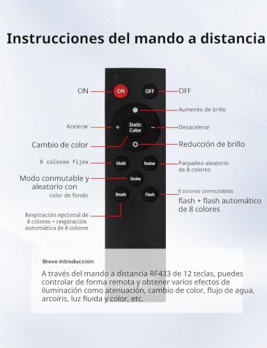 Smart LED Lámpara de pie regulable con sincronización de música y 16 millones de colores 7
