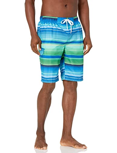 Image of Kanu Surf Men's Big Viper Extended Size Stripe Swim Trunk
