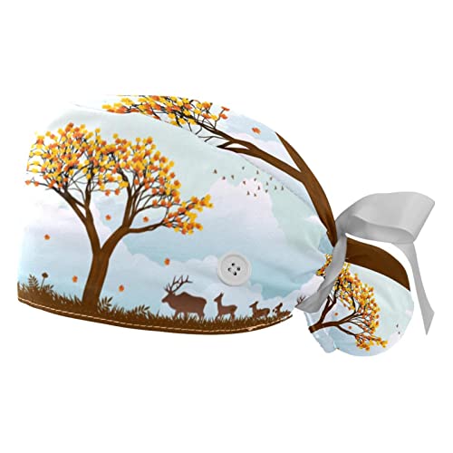 Chapeaux de travail paysage d'automne JDEZ pour retenir les cheveux longs et éliminer la transpiration