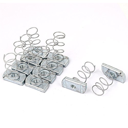 Aexit 10pcs M8 x 6mm Zinc Finish Spring Channel Nuts for Unistrut Channels Contractors (fba5814ffe8b8a2d63600f2dfc475ab3)