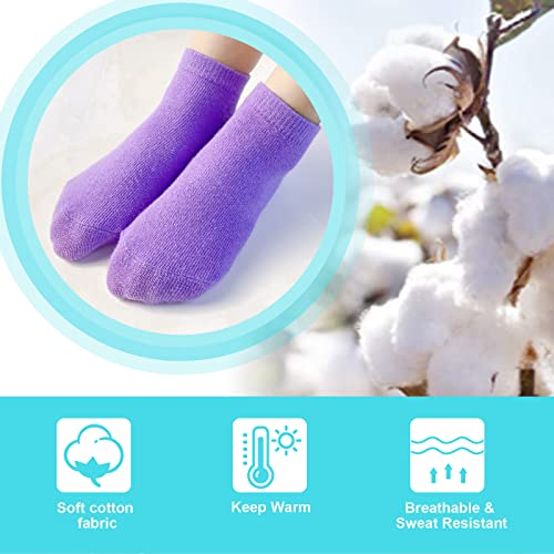 SKY-TOUCH Toddler Grips Ankle Socks, Non Slip Socks for Kids, Low Cut Anti-Skid Floor Socks for 1-3 Years Baby Boys and Girls, 8 Pairs, Multi color, 3 Years