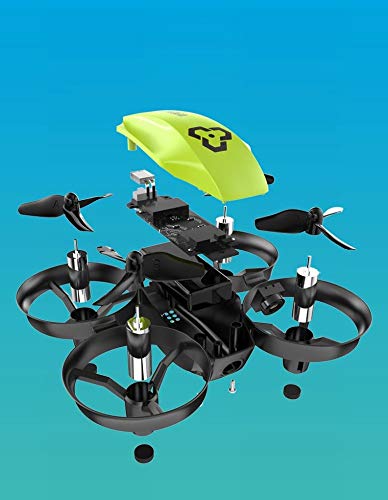 Quadcopter mini drone MU con mando: juguete recargable perfecto como primer avión para niños 3