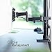 VIVO Dual Vertically Stacked Ultra-Wide Monitor Desk Mount with Extension Arms, Extra Tall Heavy Duty Adjustable Stand for 2 Ultrawide Screens up to 43 inches, 50 lbs Capacity, Black, STAND-V202T