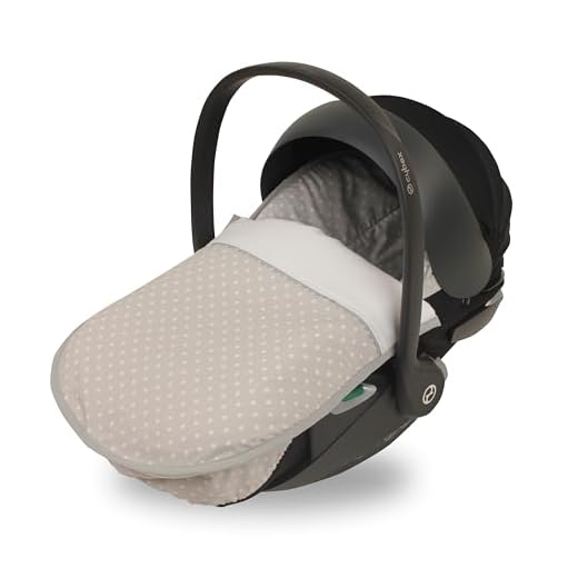 TititNins® - Saco Grupo 0 Bebé para Cybex Cloud T i-size | 2 en 1 Convertible en Funda | Compatible con Arneses Seguridad de 3 y 5 puntos |Relleno Nórdico Extraible | ESTRELLA BLCO con Piqué Gris