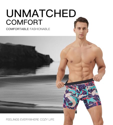 Men's Underwear Boxer Briefs Bamboo Viscose Trunks Soft Comfortable Multipack2