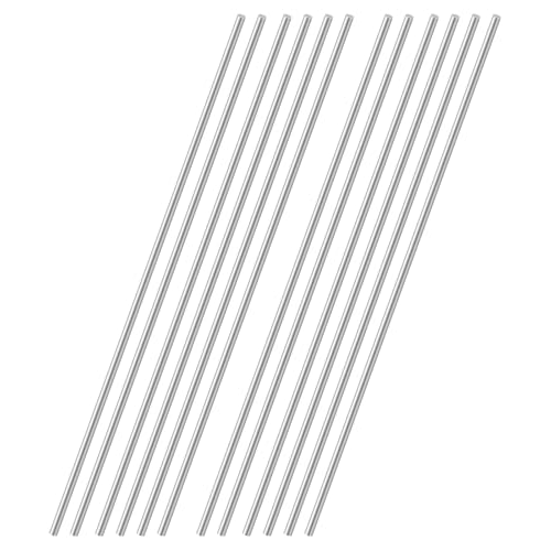 HXJDAM Barras Acero Inoxidable 1.5x 300mm - Lote de 12 Unidades para Bricolaje y Modelismo varilla acero inoxidable