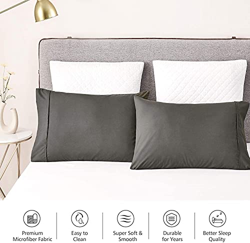 Image of Premium Standard Size Brushed Microfiber (18 inch x 28 inch Inches /46cm x 71cm) Pillow Covers - Set of 2|Peach